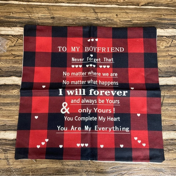 Boyfriend throw pillow case NWOT - Picture 1 of 8